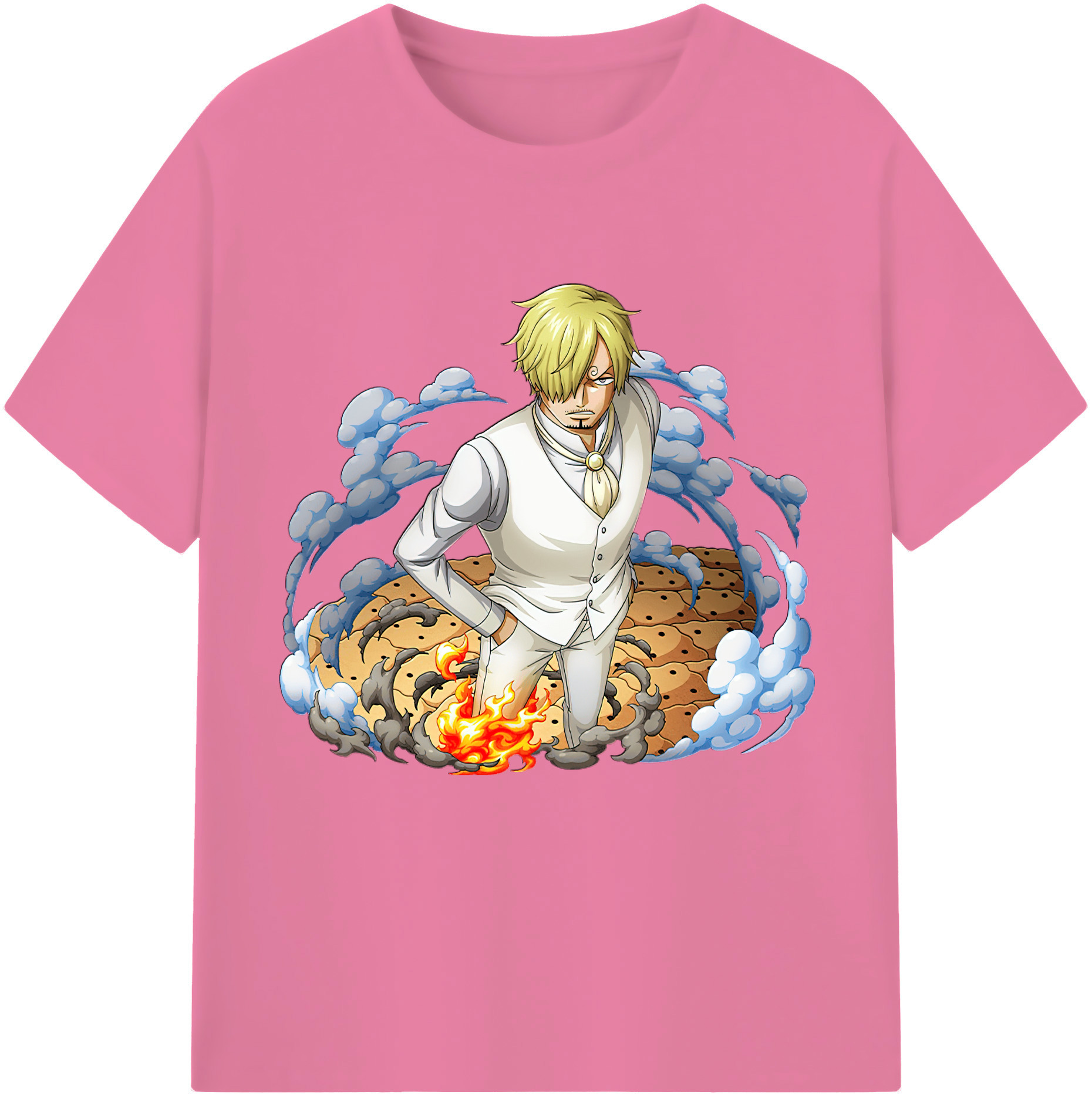 ワンピース サンジ ONE PIECE Sanji 綿100％半袖Tシャツ（フロントプリント）